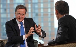 David Cameron being interviewed by Andy Marr