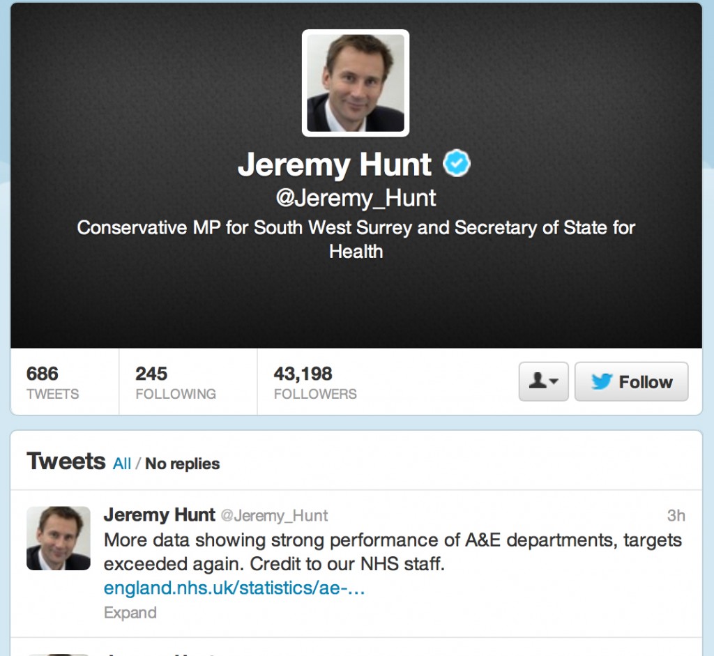 Jeremy Hunt tweet