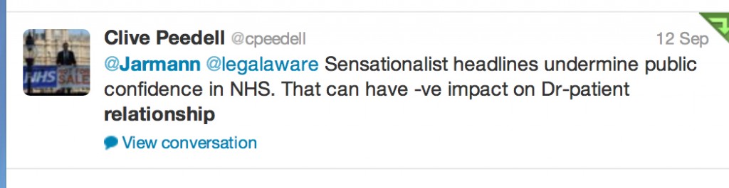 Clive Peedell tweet