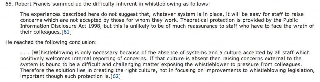 Why whistleblowing is necessary